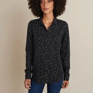 NWT Marine Layer Sahara Relaxed Shirt in Starry Print Black Small